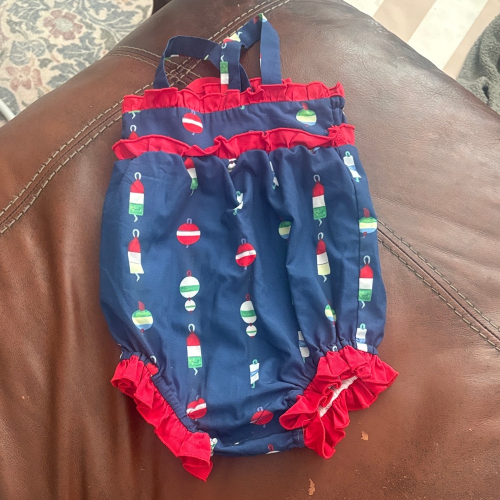 Navy and Red Kids One Piece